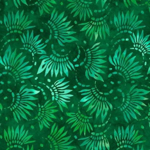 108'' Wideback Wilmington Prints Green Petals