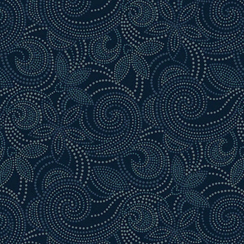 108" Tranquil Flannel II Navy Wide Back