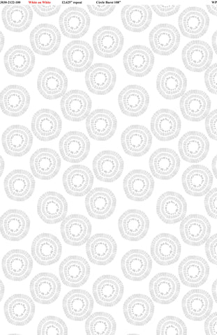 Anne Rowan - Essential 108″ -  Circle Burst in white