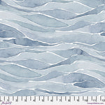 Sea Sisters Crest - Silver Blue - Shell Rummel for FreeSpirit Fabrics 44"