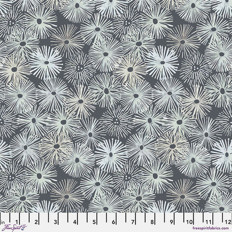 Sea Sisters Urchins - Storm Grey - Shell Rummel for FreeSpirit Fabrics 44"