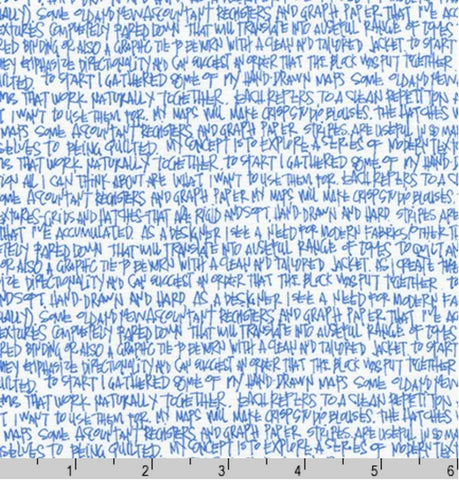 Blueprint Text from Architextures by Carolyn Friedlander for Robert Kaufman Fabrics