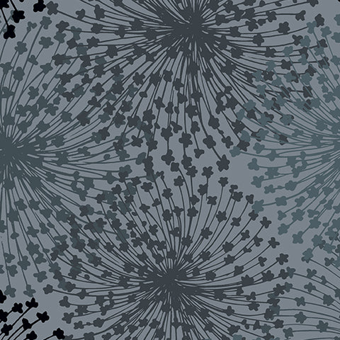 Dandelion Dreams Charcoal Gray  By KANVAS STUDIO Wide Back