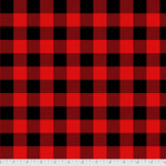 Holiday Homies Flannel - Check Yo'self - Holly Berry - by Tula Pink for Free Spirit Fabrics