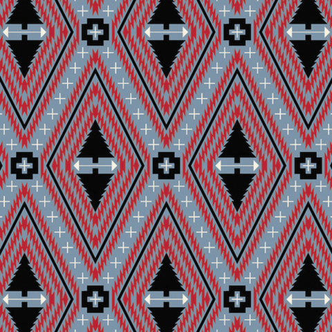 Holiday Homies Flannel - Family Tree - Blue Spruce - by Tula Pink for Free Spirit Fabrics