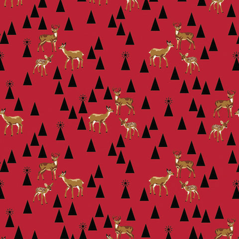 Holiday Homies Flannel - Road Trip - Hollyberry - by Tula Pink for Free Spirit Fabrics