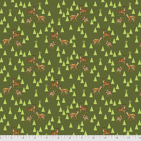 Holiday Homies Flannel - Road Trip - Pine Fresh - by Tula Pink for Free Spirit Fabrics