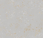 Gray Gold Metallic Splatter By Rashida Coleman 108" Wide Back